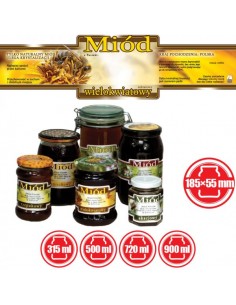 ETYKIETY OZDOBNE NA MIÓD WIELOKWIATOWY 185X55 – 100 SZT. 2