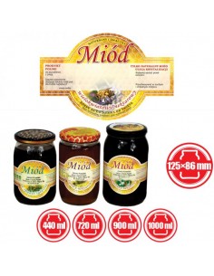 ETYKIETY OKRĄGŁE NA MIÓD WIELOKWIATOWY 125X86 – 100 SZT. 2