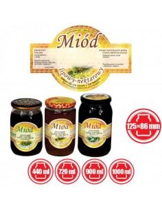 ETYKIETY OKRĄGŁE NA MIÓD LIPOWY 125X86 – 100 SZT. 2