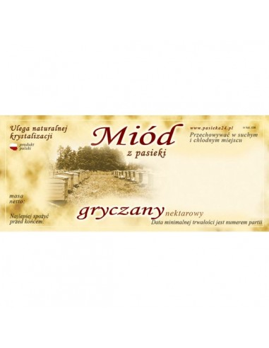 ETYKIETY NA MIÓD GRYCZANY 116X50 – 100 SZT.