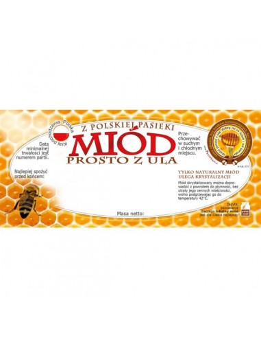 ETYKIETY NA MIÓD PROSTO Z ULA 116X50 – 100 SZT.