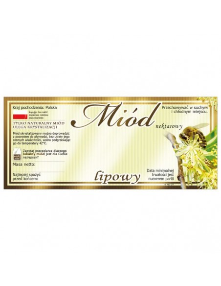 ETYKIETY NA MIÓD LIPOWY 116X50 – 100 SZT.