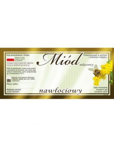ETYKIETY NA MIÓD NAWŁOCIOWY 116X50 – 100 SZT.