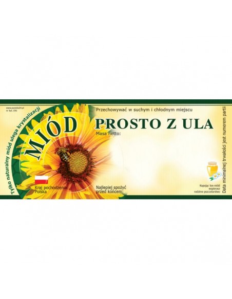 ETYKIETY NA MIÓD PROSTO Z ULA 116X50 – 100 SZT.