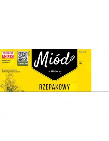 ETYKIETY NA MIÓD RZEPAKOWY 154X60 (DUŻE) – 100...