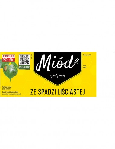 ETYKIETY NA MIÓD ZE SPADZI LIŚCIASTEJ 154X60...