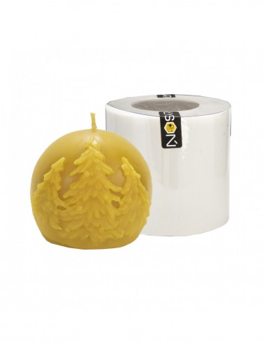 FORMA SILIKONOWA - KULA ZE ŚWIERKAMI - WYS. 6,5 CM