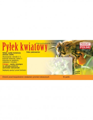 ETYKIETY NA PYŁEK PSZCZELI – 50 SZT.
