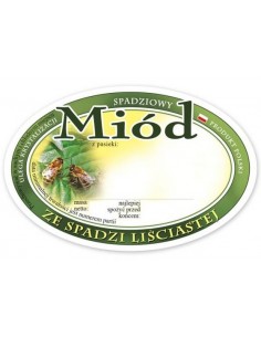 ETYKIETY OWALNE NA MIÓD ZE SPADZI LIŚCIASTEJ 92X60 – 100...