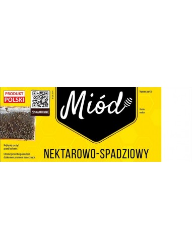 ETYKIETY NA MIÓD NEKTAROWO-SPADZIOWY 154X60...