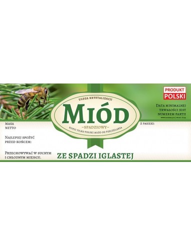 ETYKIETY NA MIÓD ZE SPADZI IGLASTEJ 116X50 –...